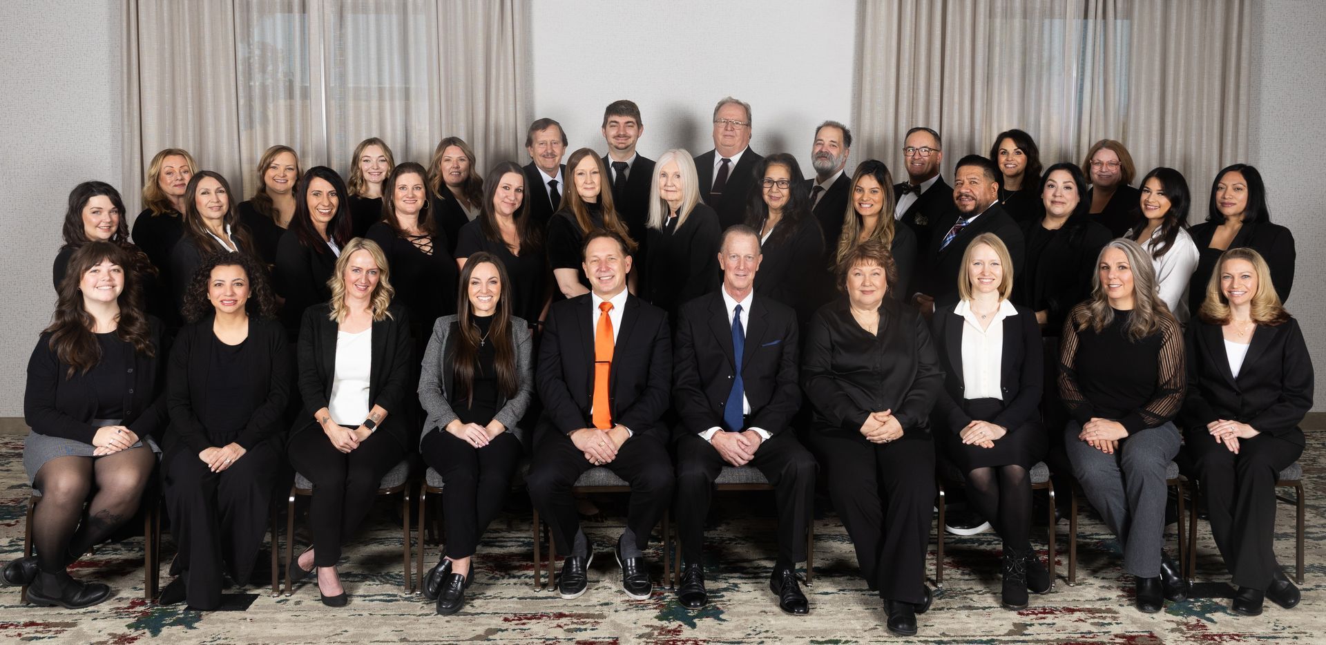 a row of palm trees against a blue sky