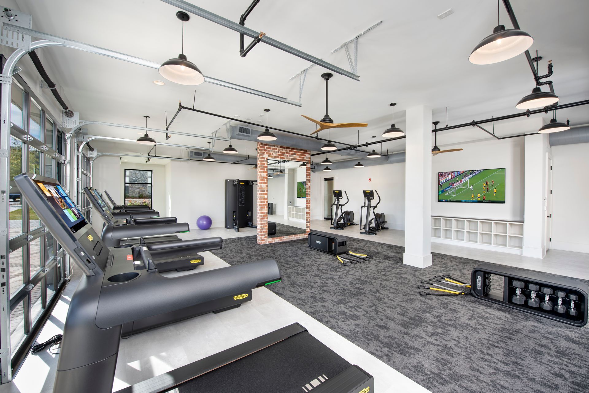 Fitness center at The Heights at Millcroft in Buford, GA.
