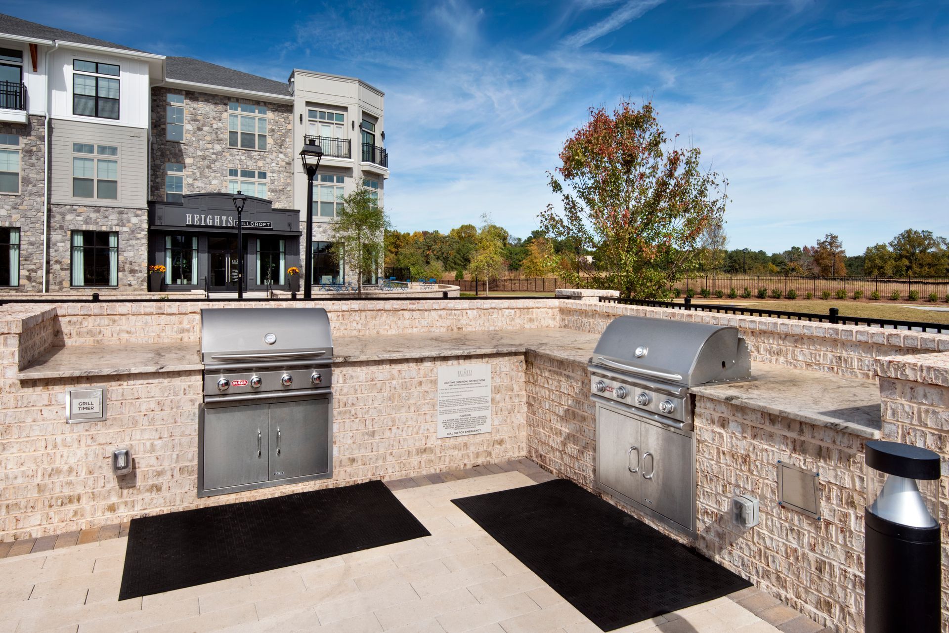 BBQ grills at The Heights at Millcroft in Buford, GA.