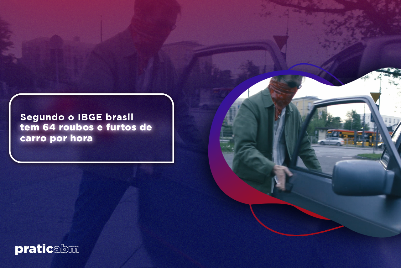 Segundo IBGE Brasil tem 64 roubos e furtos de carro por hora