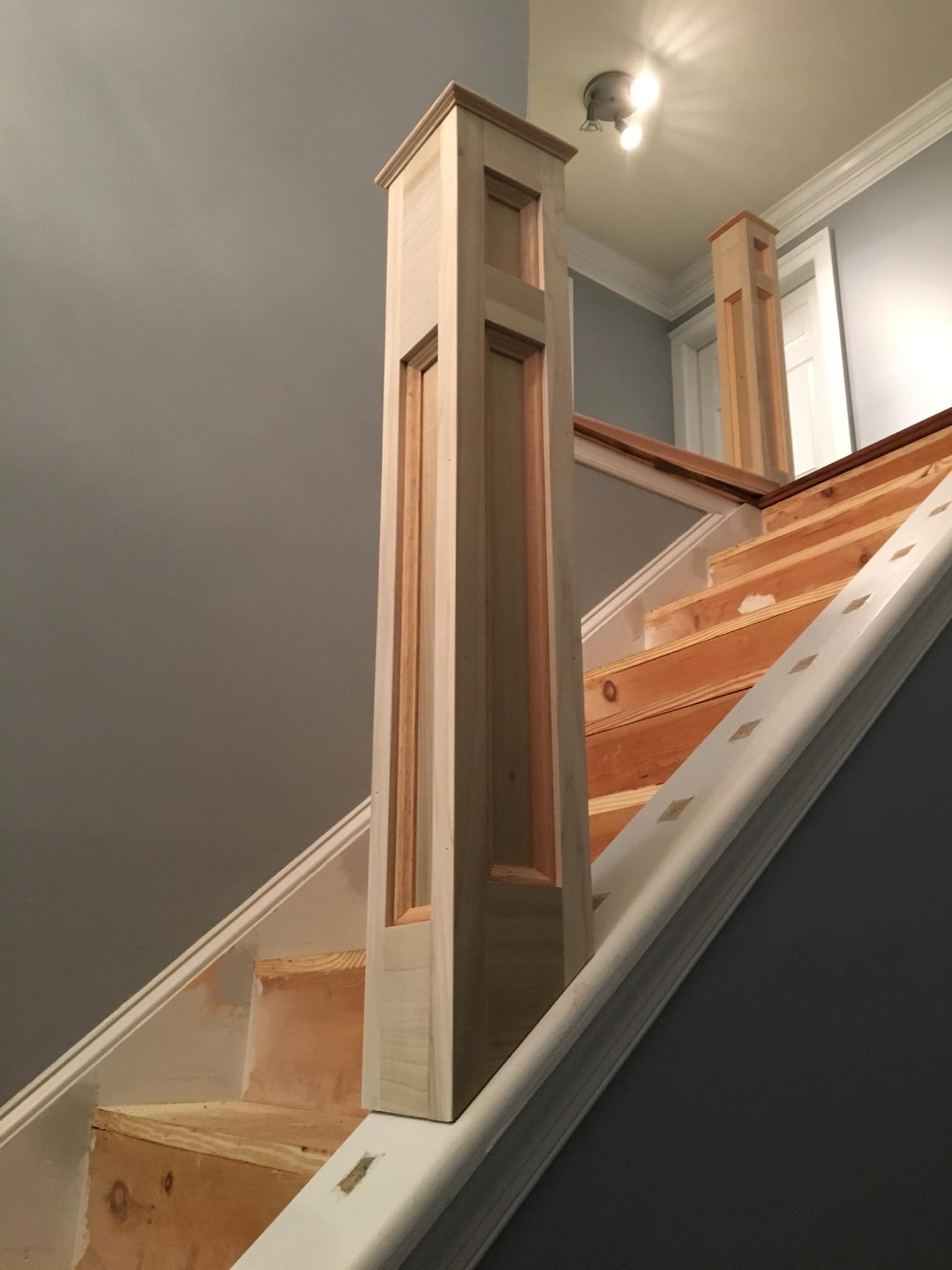 Wood Stair Before — Middlesex, NJ — Arruda Renovations