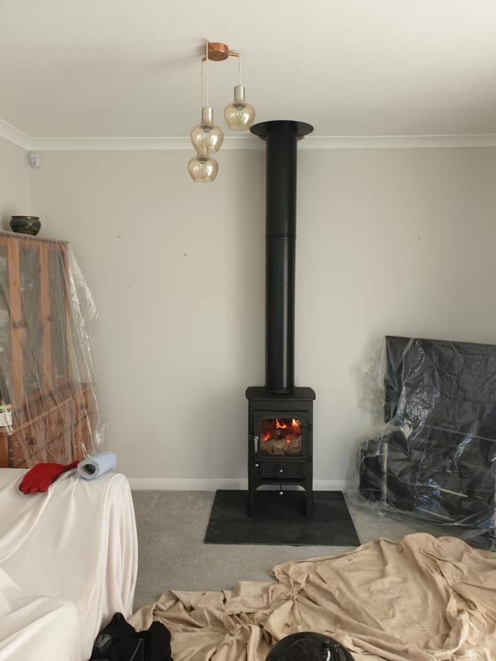 Stove Flue Installation by the Fireplace Isle of Wight
