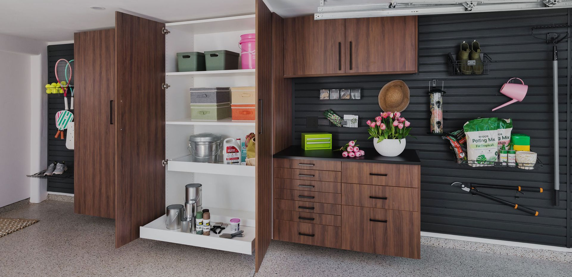 custom garage cabinets systems