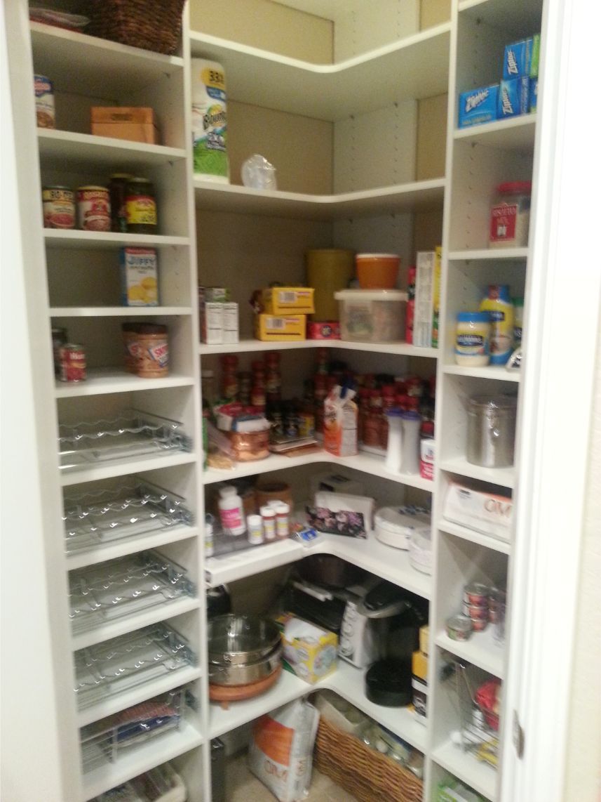 a pantry filled with lots of food and supplies