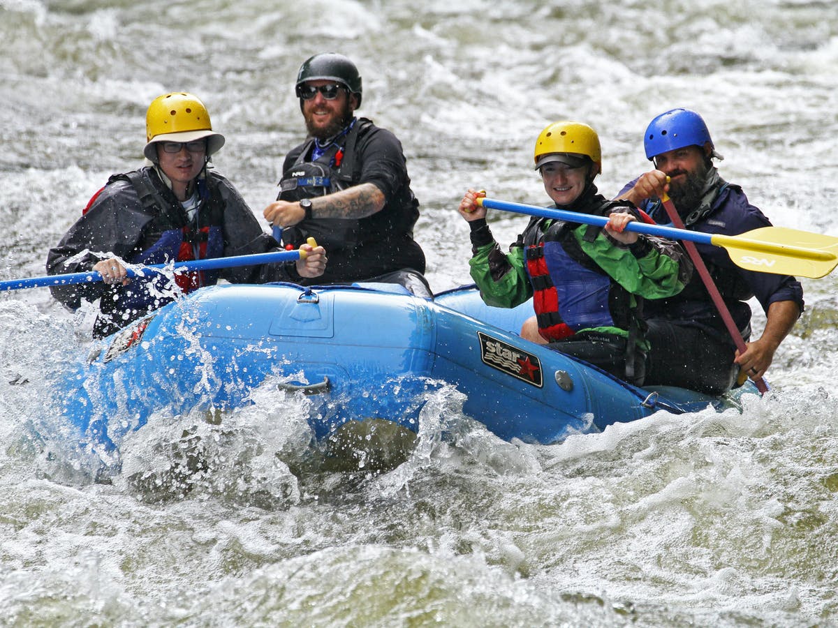 Adult enjoying rafting