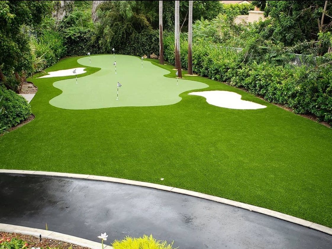 Downey synthetic putting green and sand traps