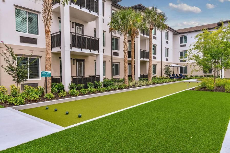 artificial grass and rock