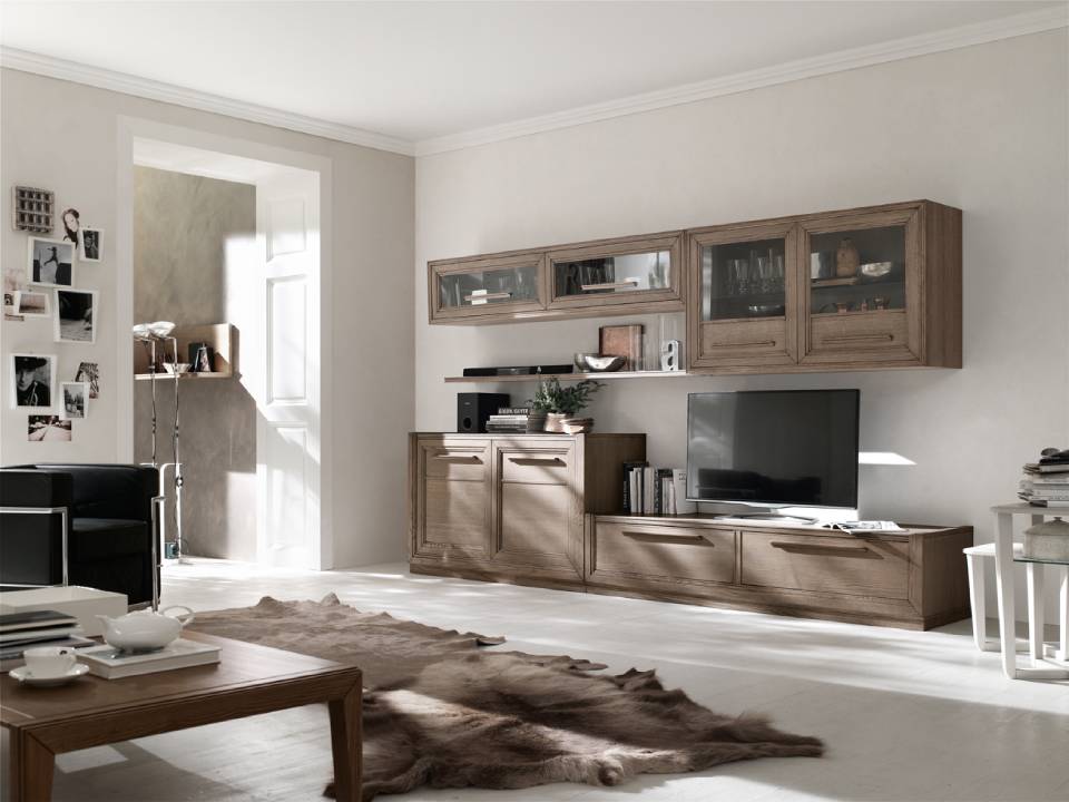 parete attrezzata in stile contemporaneo