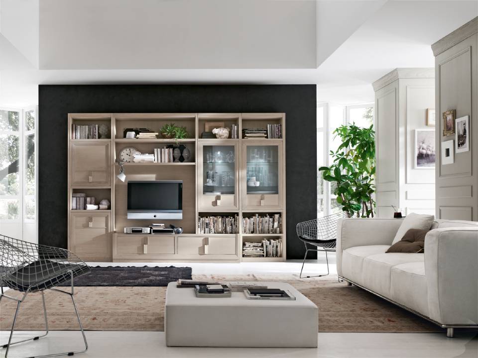 pareti attrezzate in stile moderno