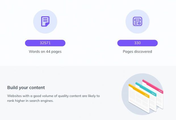 Content effectiveness screen example