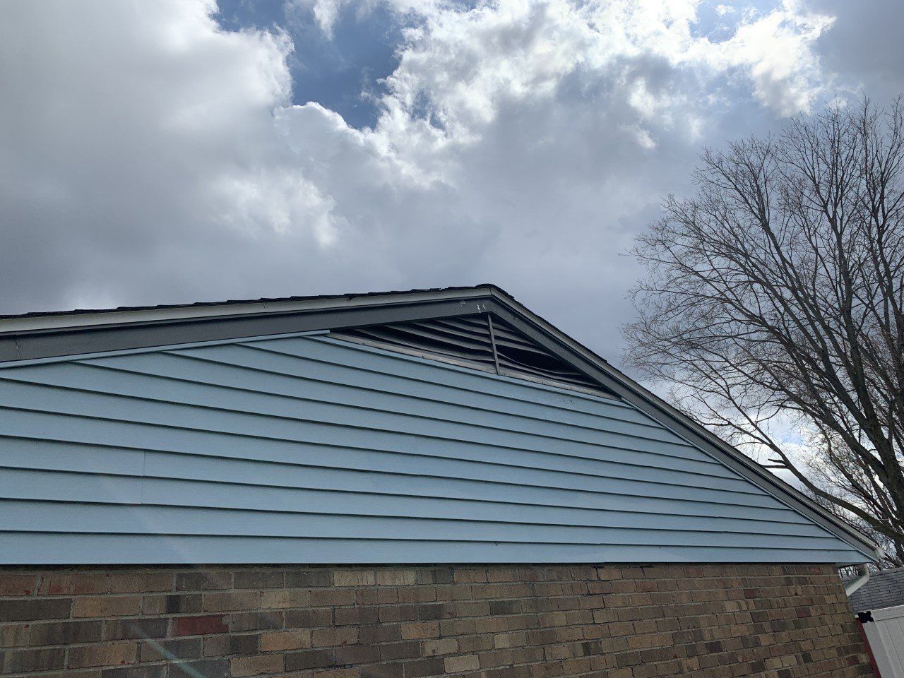 Raccoon entry point on gable end in Trotwood, OH