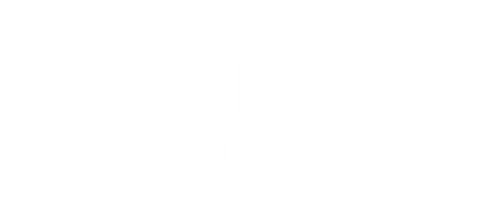 Oak Park Village Logo - White