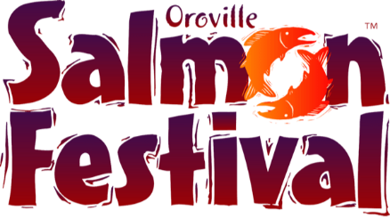The logo for the oroville salmon festival