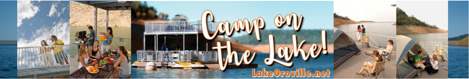 A collage of pictures with the words camp on the lake