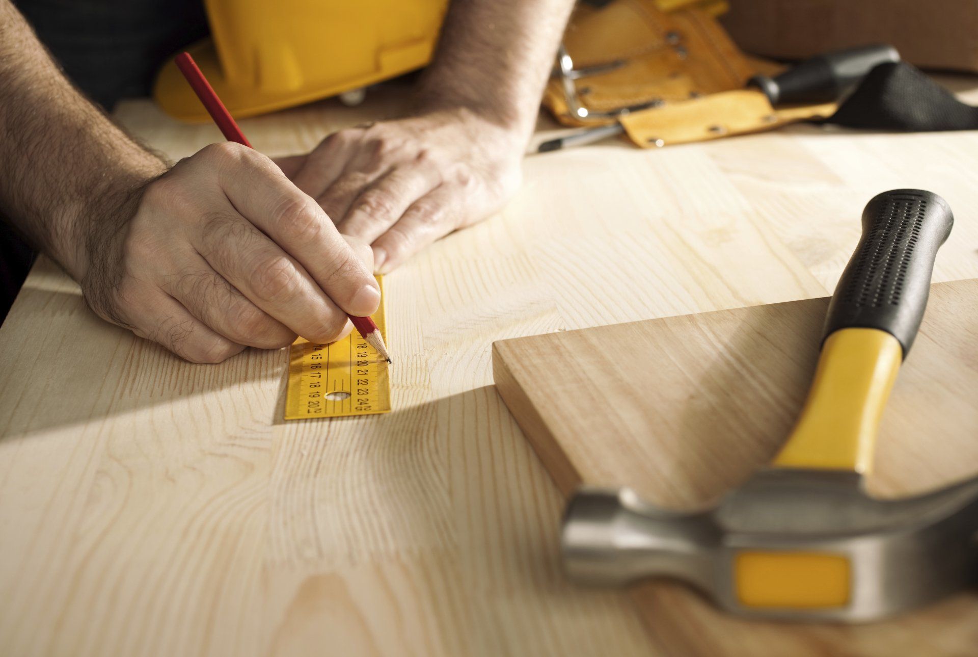 Dupage County — Carpenter Measuring The Wood in Crystal Lake, IL