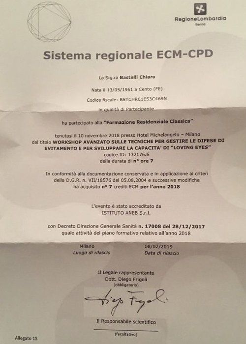 attestato Formazione Residenziale Classica