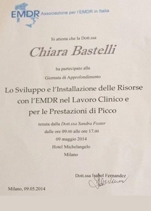 attestato della psicologa