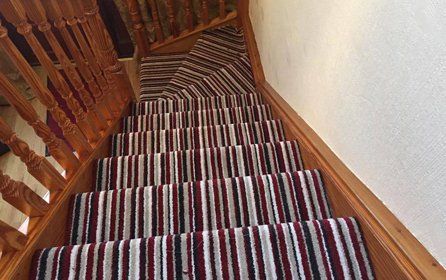 carpeted stairs