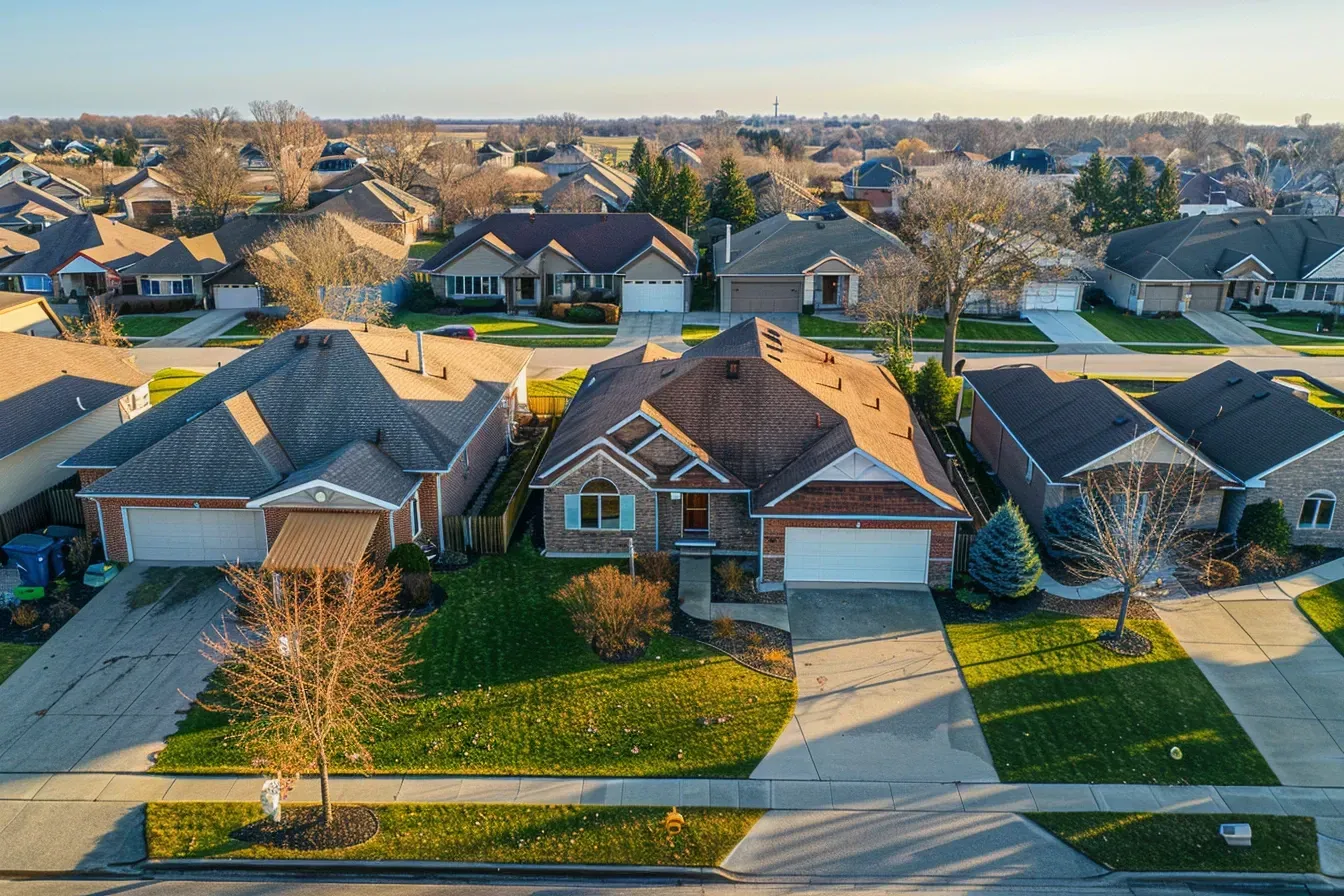 Asphalt shingle roofing installation in Elgin IL features ice and water shield application, ridge cap shingles, proper roof flashing, and full roofing ventilation systems.