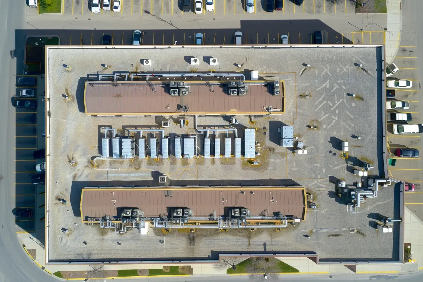 Elastomeric roof coatings Elgin IL applied to flat commercial roofs with aging or deteriorated membranes.