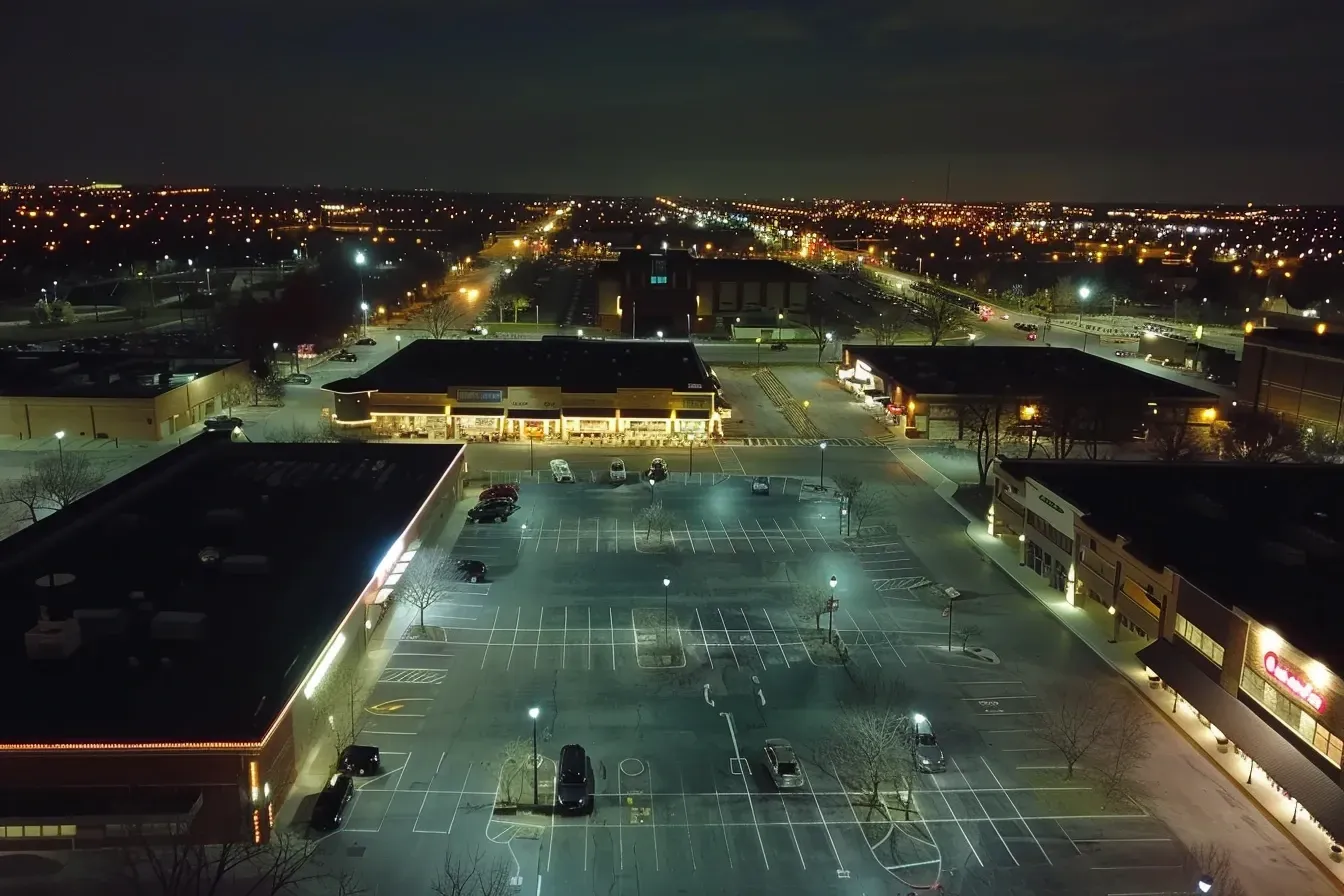 Advanced TPO commercial flat roof installation Elgin IL with white reflective coating for solar heat reduction.