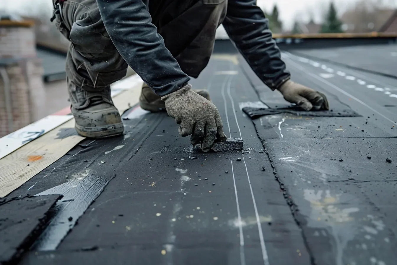 Flat roof repair Elgin IL for businesses with punctures, seam splits, ponding water, and thermal degradation.