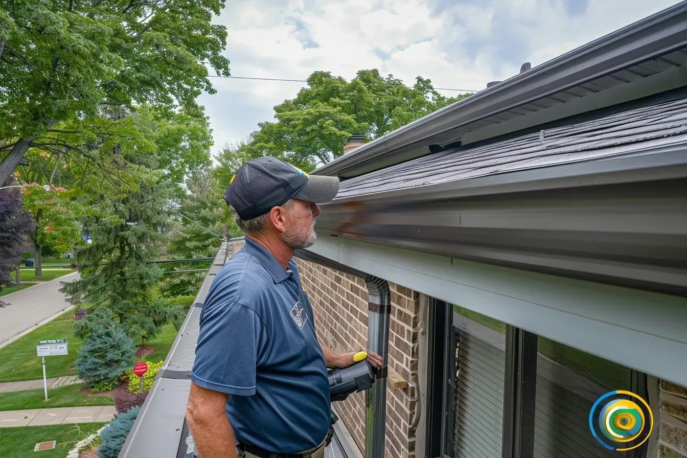 All-season Elgin IL gutter flushing, soffit drip edge replacement, and water-damage fascia protection services.