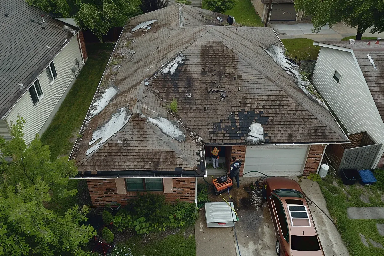 Local Elgin IL roofing companies deliver expert asphalt shingle roof repair services including storm damage restoration, missing shingle replacement, and roof leak repair.