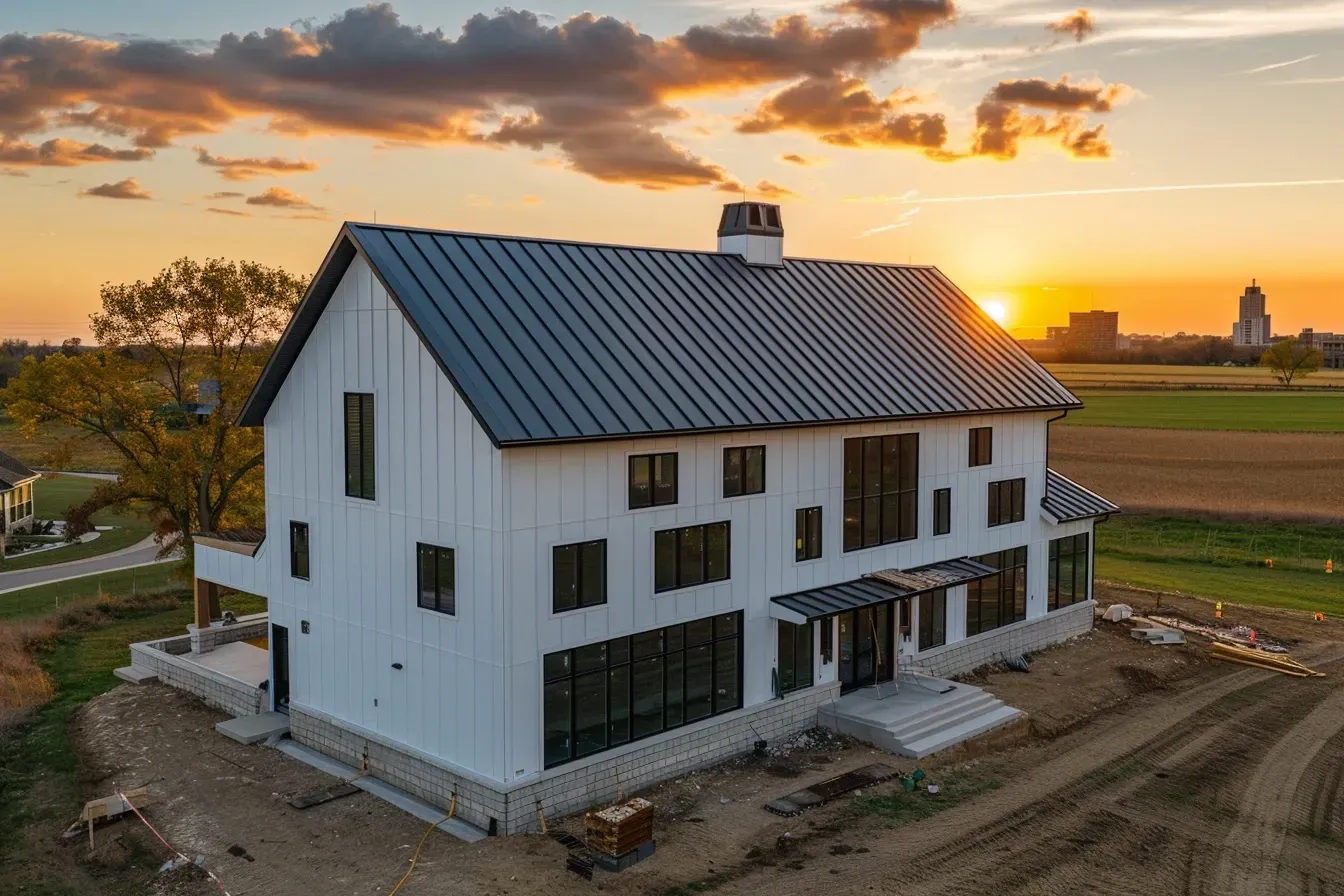 Our licensed roofers in Elgin IL provide high-quality metal roofing installation, replacement, and repair using aluminum, steel, copper, and zinc materials.