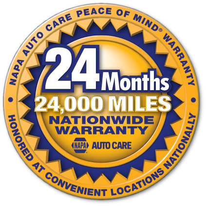 NAPA 24 month/24000 mile Nationwide Warranty at Aaron's Elite Auto Service in Logan, UT