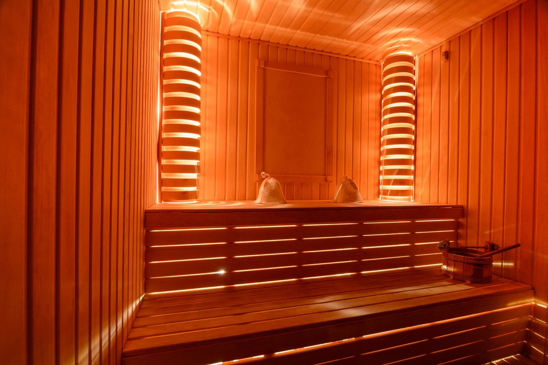 a sauna room for infrared therapy