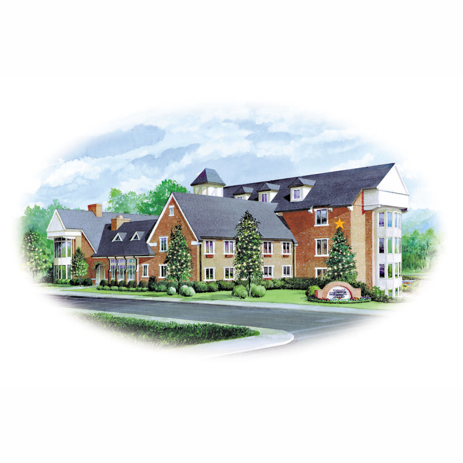 A group of men are playing golf on a lush green field