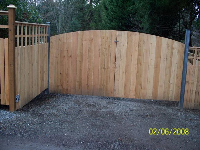 Fence — Large Wooden Gate in Poulsbo, WA