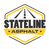 A black and yellow logo for stateline asphalt