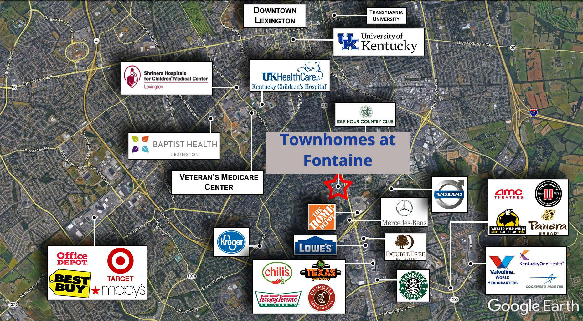Townhomes at Fontaine Neighborhood map