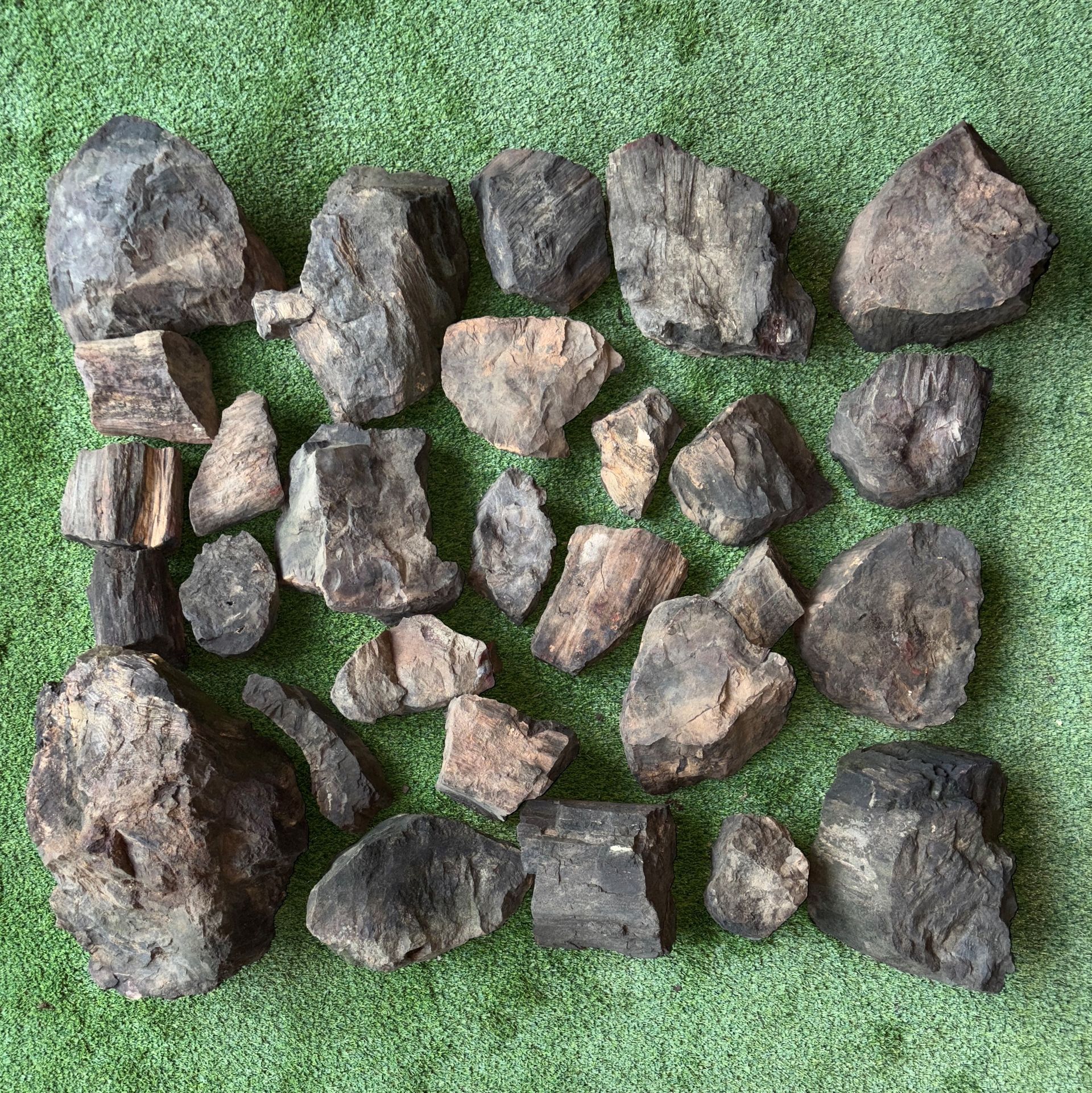 A pile of rocks are stacked on top of each other