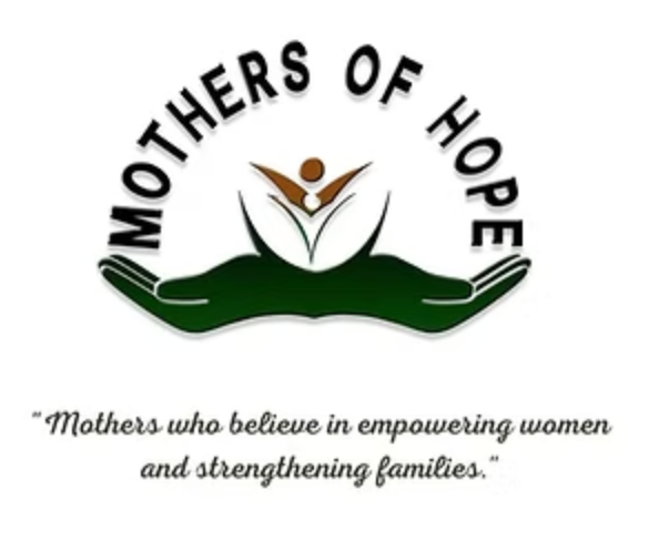 A logo for mothers of hope that says mothers who believe in empowering women and strengthening families