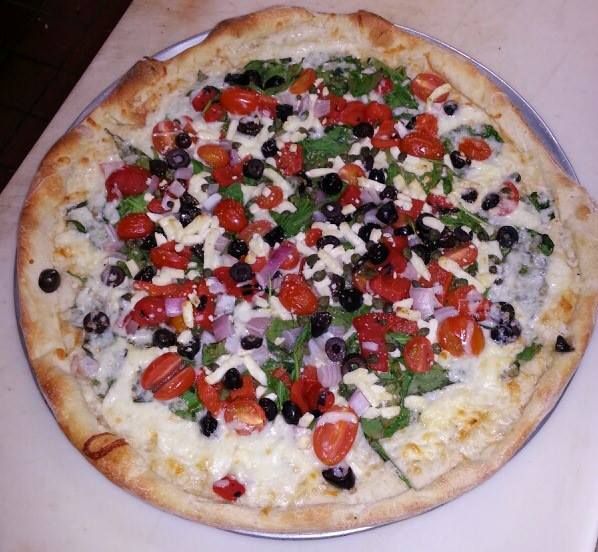 Pizza with Vegetable Toppings — Creedmoor, NC — Rino's Italian Grill and Pizza