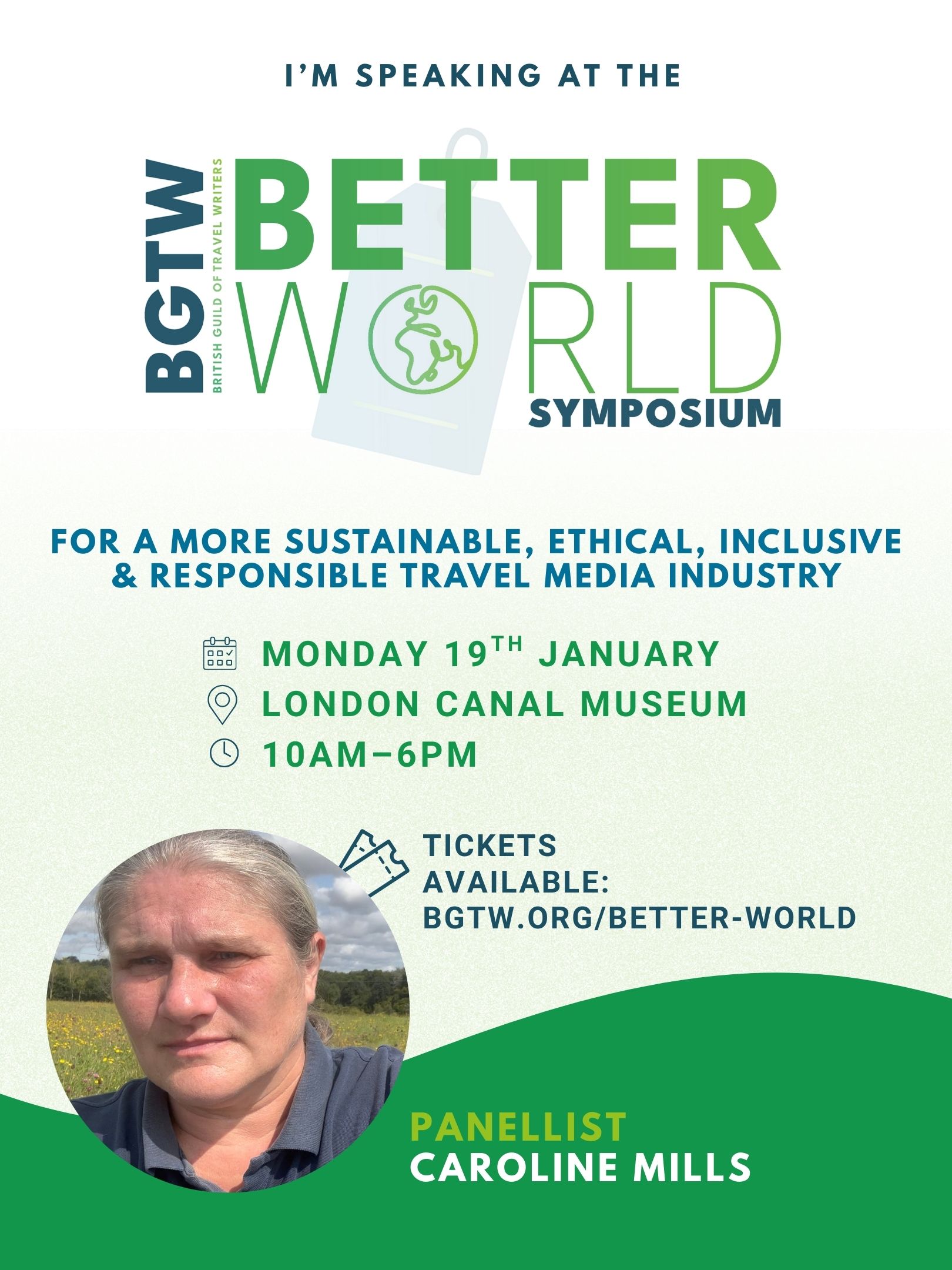I'm speaking at the BGTW Better World Symposium