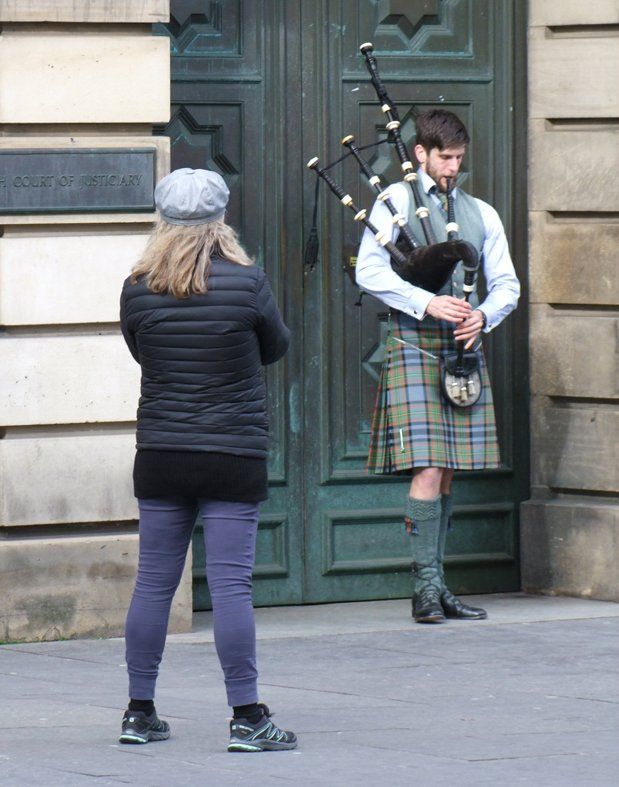 Edinburgh piper Caroline Mills