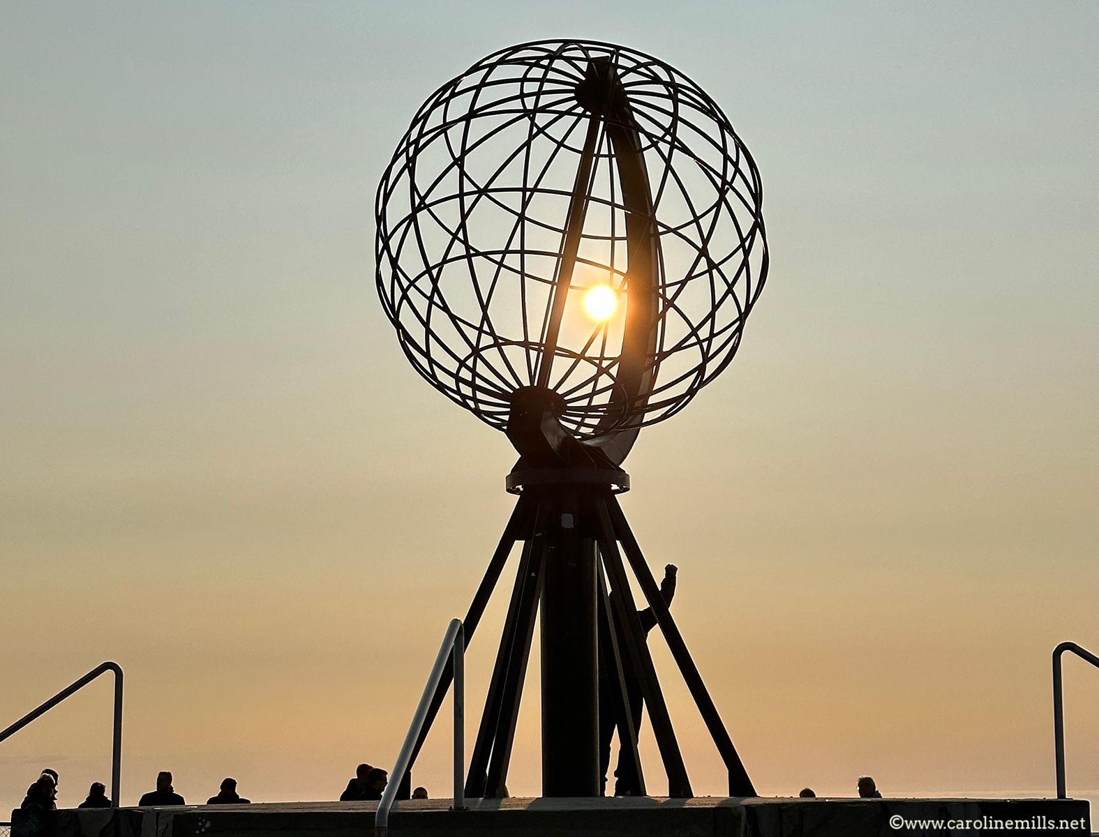 The globe monument at Nordkapp, Norway