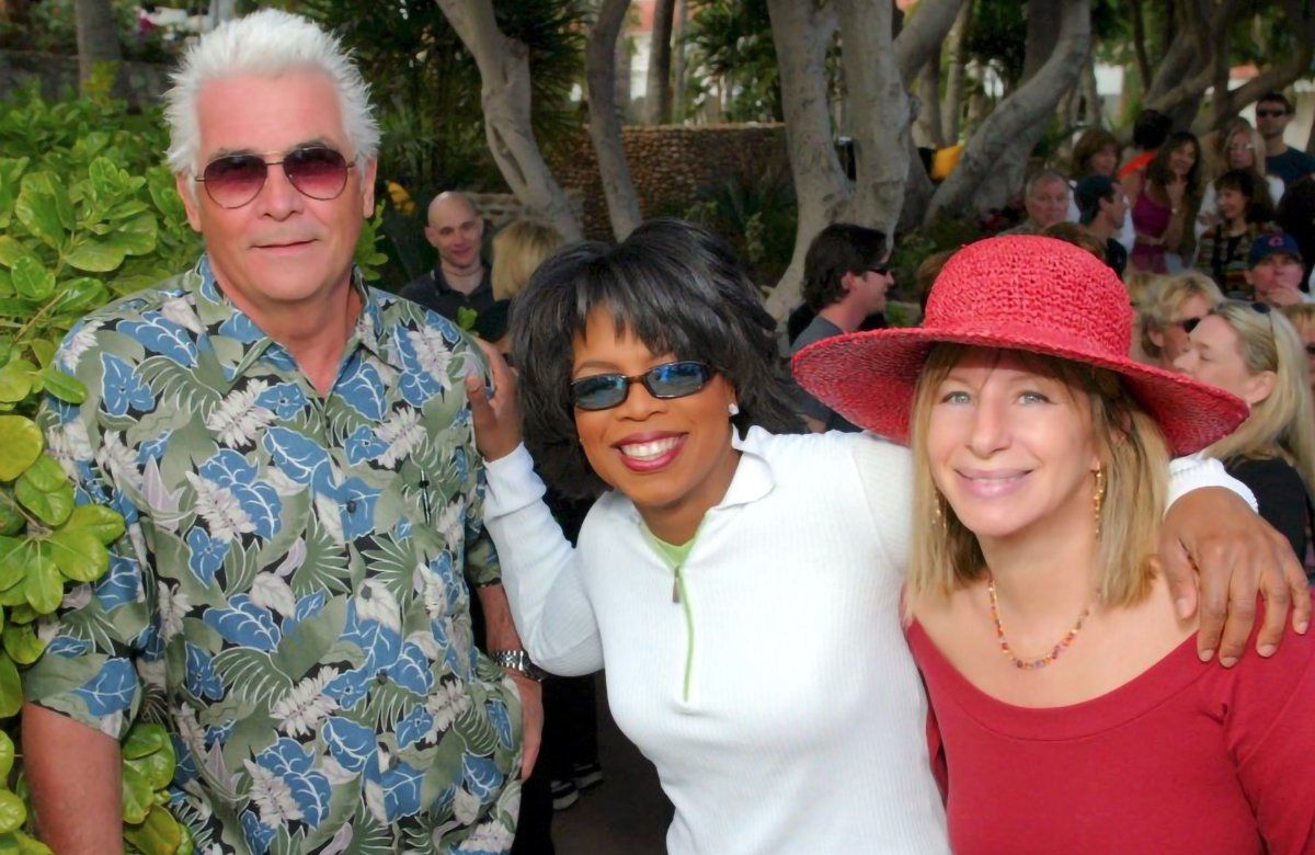 Jim Brolin, Oprah Winfrey, and Barbra Streisand in Los Cabos, Mexico for John Travolta's 50th birthday.