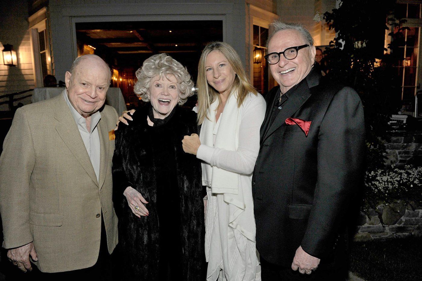 Don Rickles, Phyllis Diller, Barbra Streisand and Marty Erlichman at his birthday party.