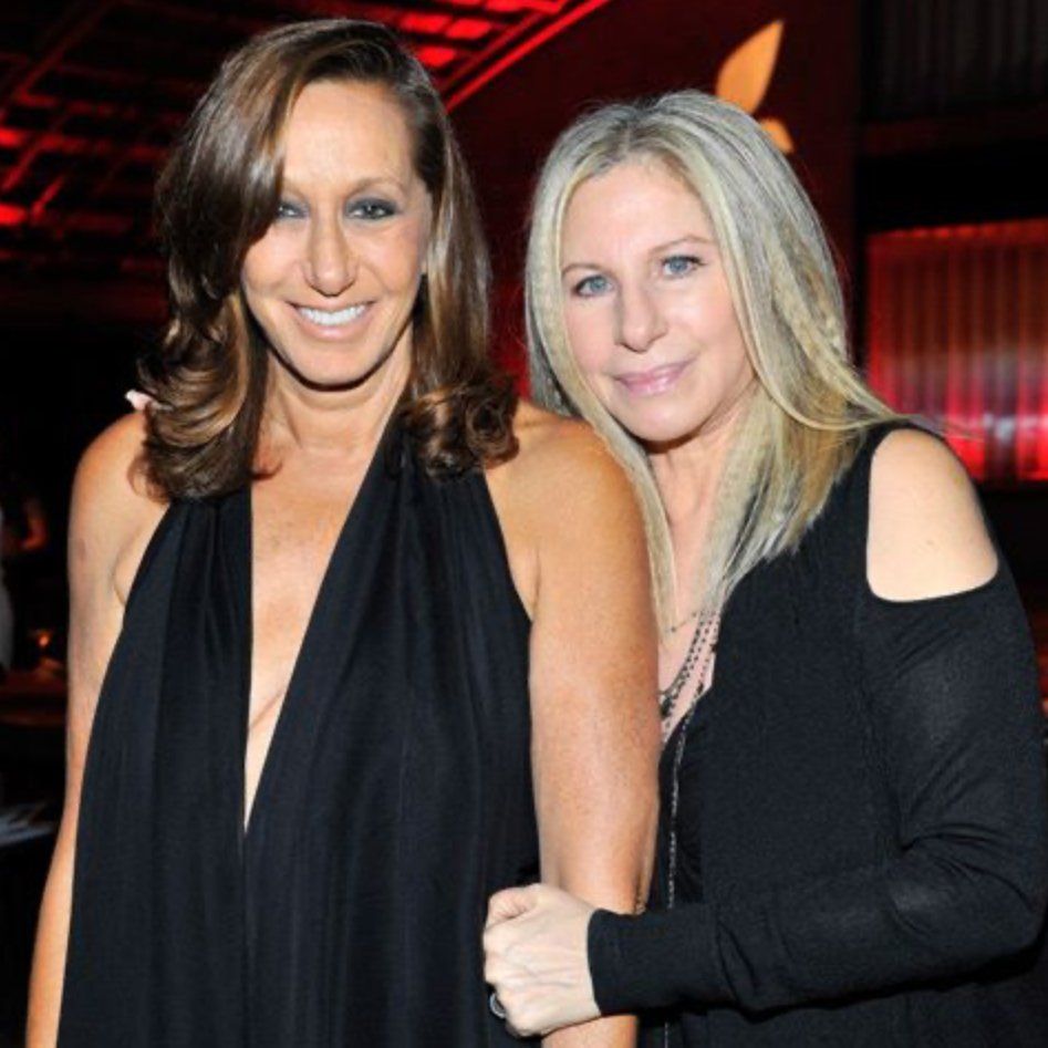 Donna Karan and Streisand at the Philanthropic Society party, 2014.