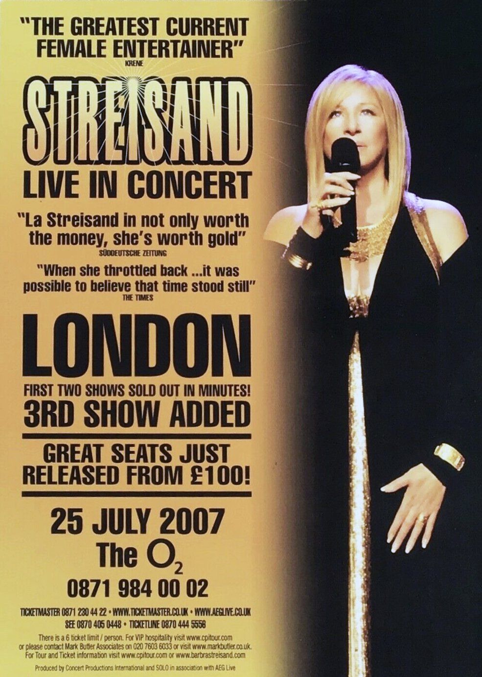 2007 London poster for Barbra Streisand