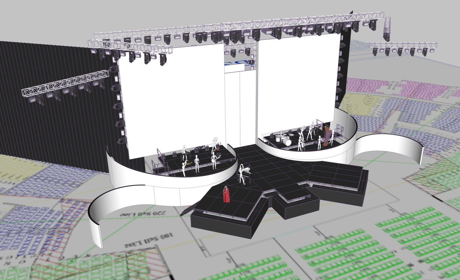 Railton-designed concert stage for Barbra Streisand's 2016 tour.