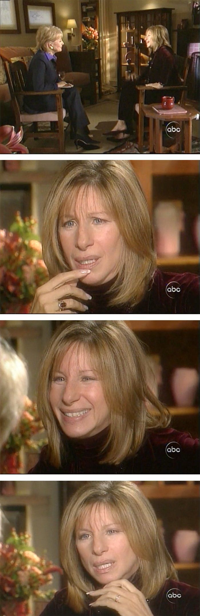 Scenes from Barbara Walters 2000 interview with Barbra Streisand.