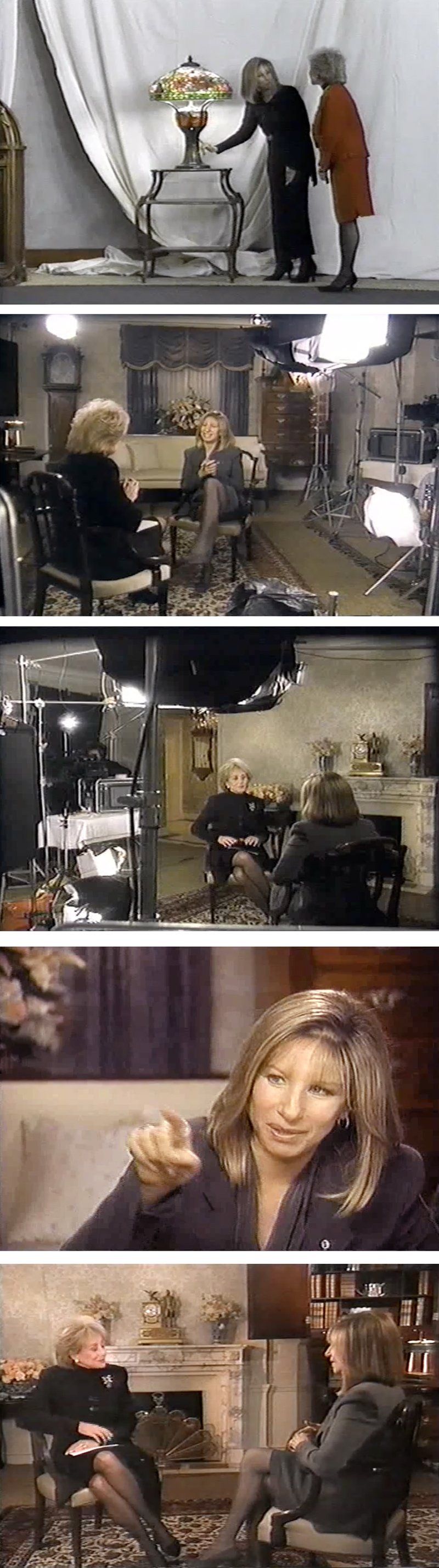 Scenes from Barbara Walters 1993 interview with Barbra Streisand.