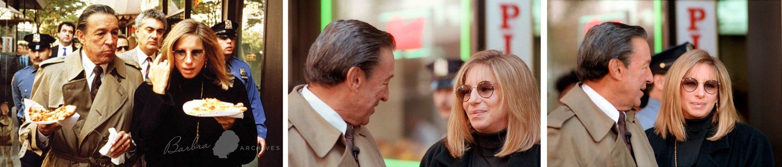 Photos of Barbra Streisand and Mike Wallace on the streets of New York, in Streisand's old neighborhood.