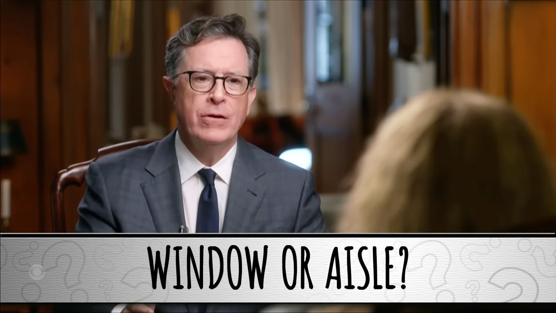 Stephen Colbert asking Barbra Streisand his 15 questions.